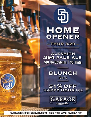 downtown san diego gaslamp quarter padres opening day garage kitchen and bar
