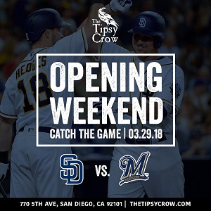 downtown san diego gaslamp quarter padres opening day tipsy crow