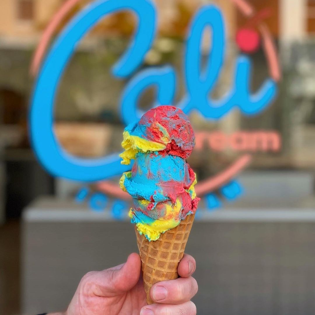 Cali Ice Cream superman ice cream flavor theme during comic con