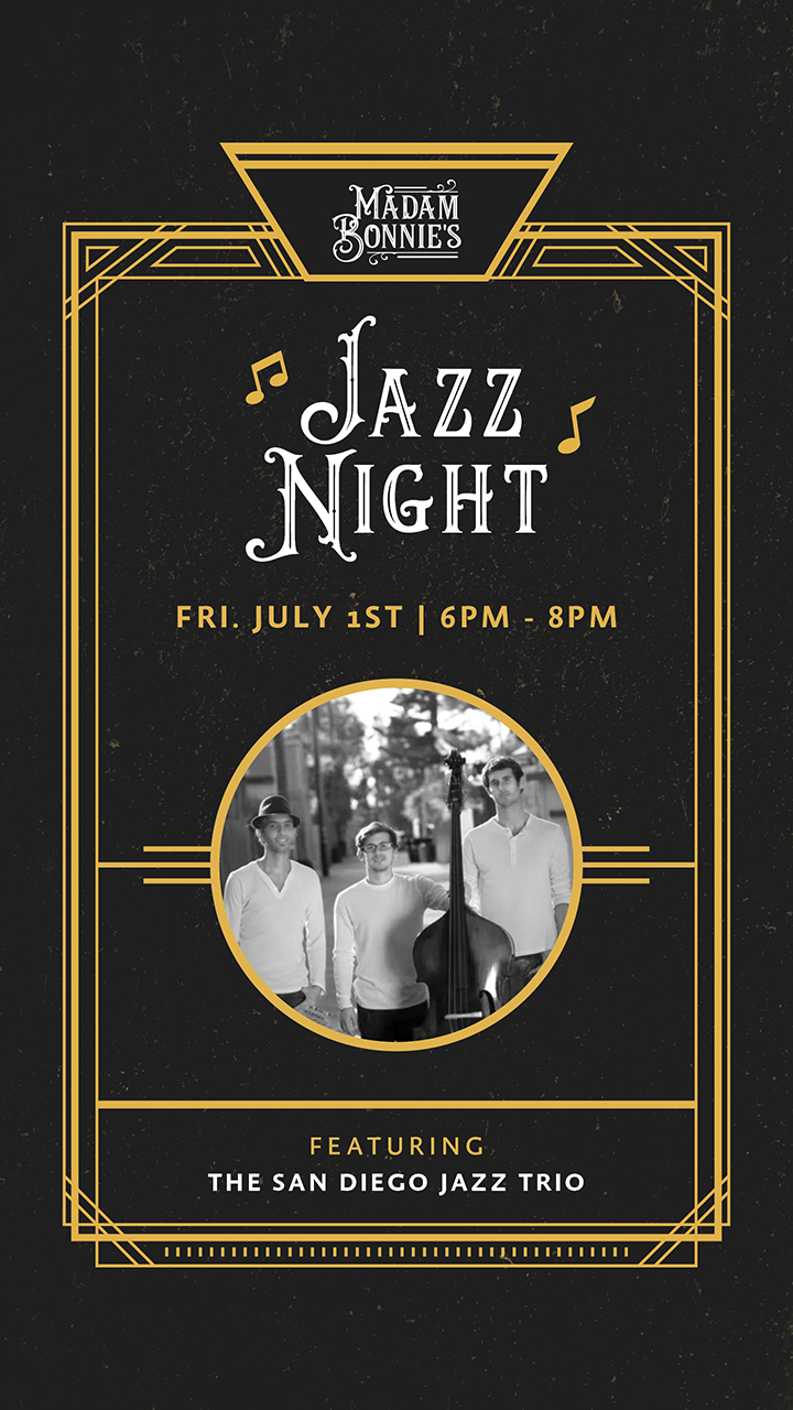 Jazz Night Featuring The San Diego Jazz Trio Gaslamp Quarter