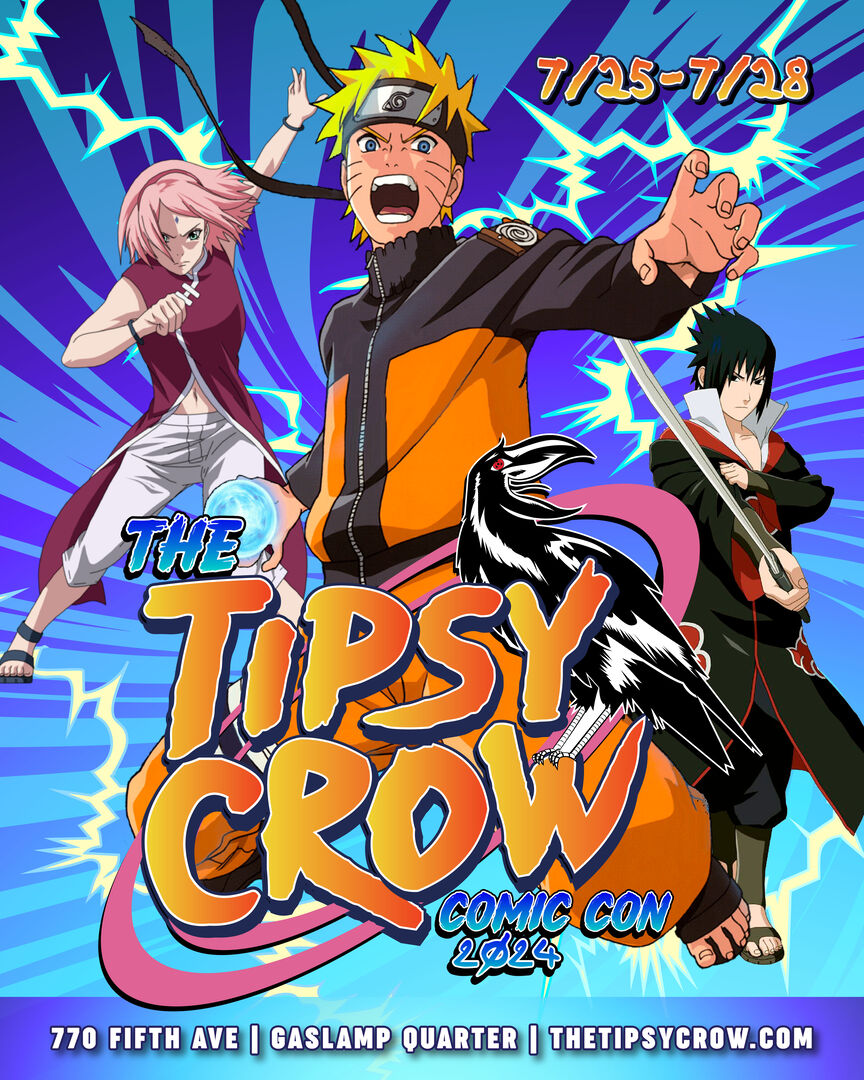 tipsy crow naruto comic con  theme specials