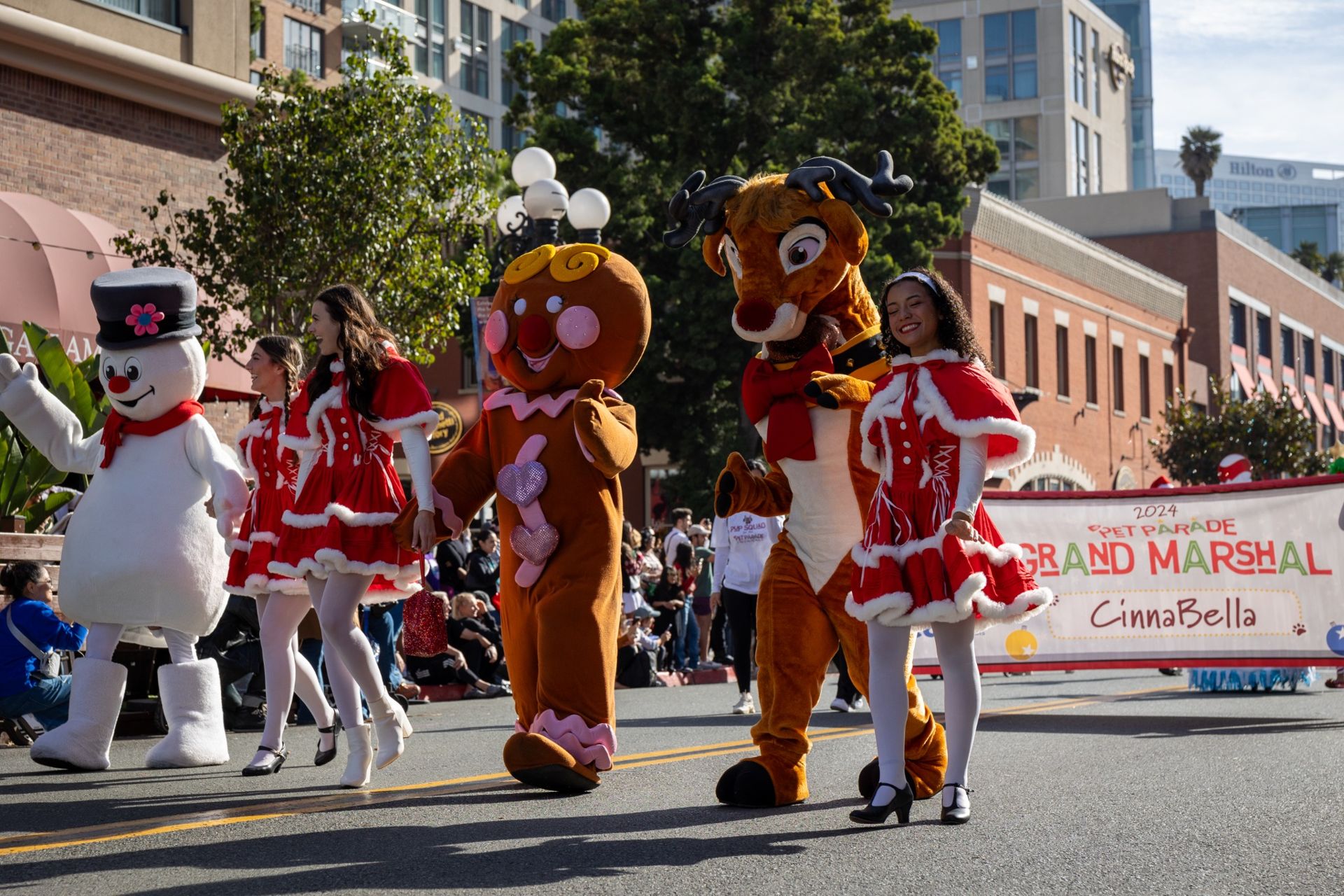 downtown san diego gaslamp quarter holiday pet parade